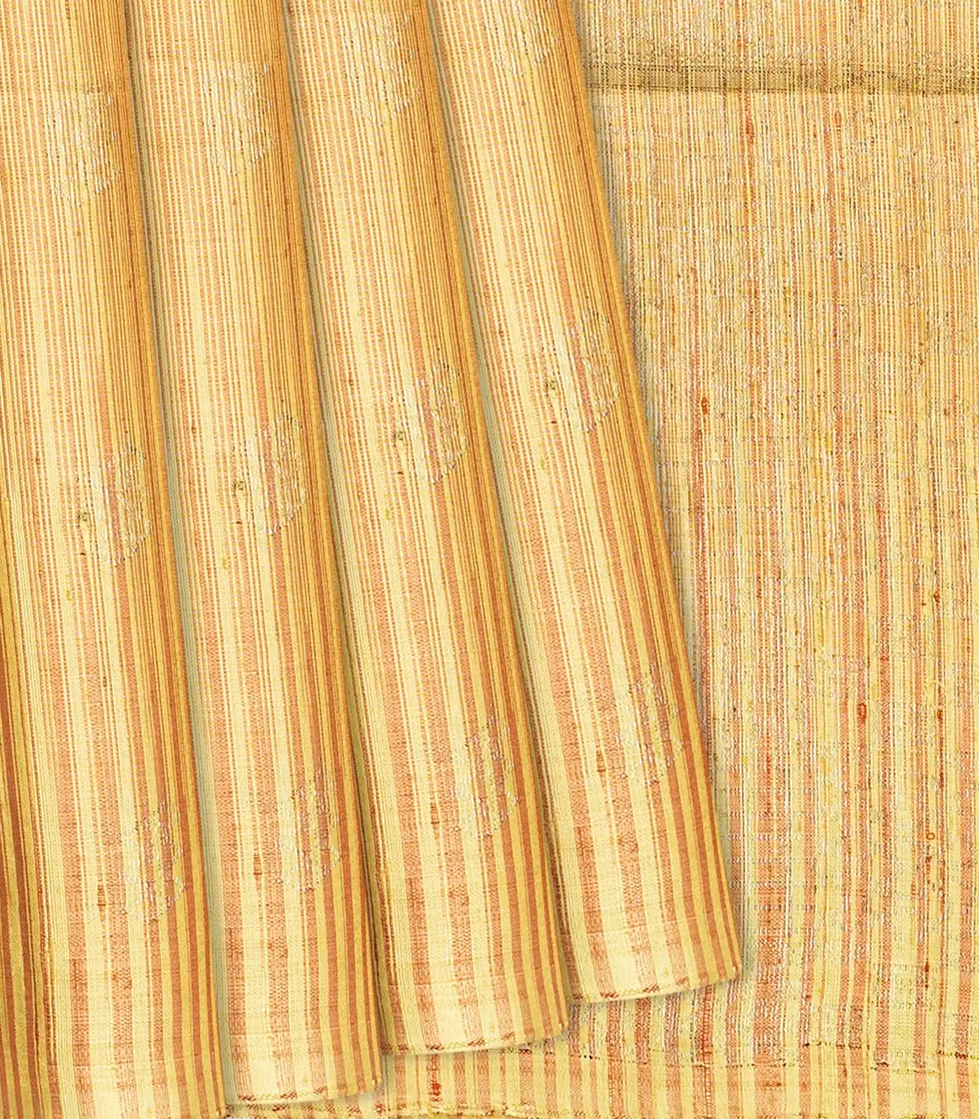 Sandal Handloom Soft Silk Saree With Stripes-Sandal