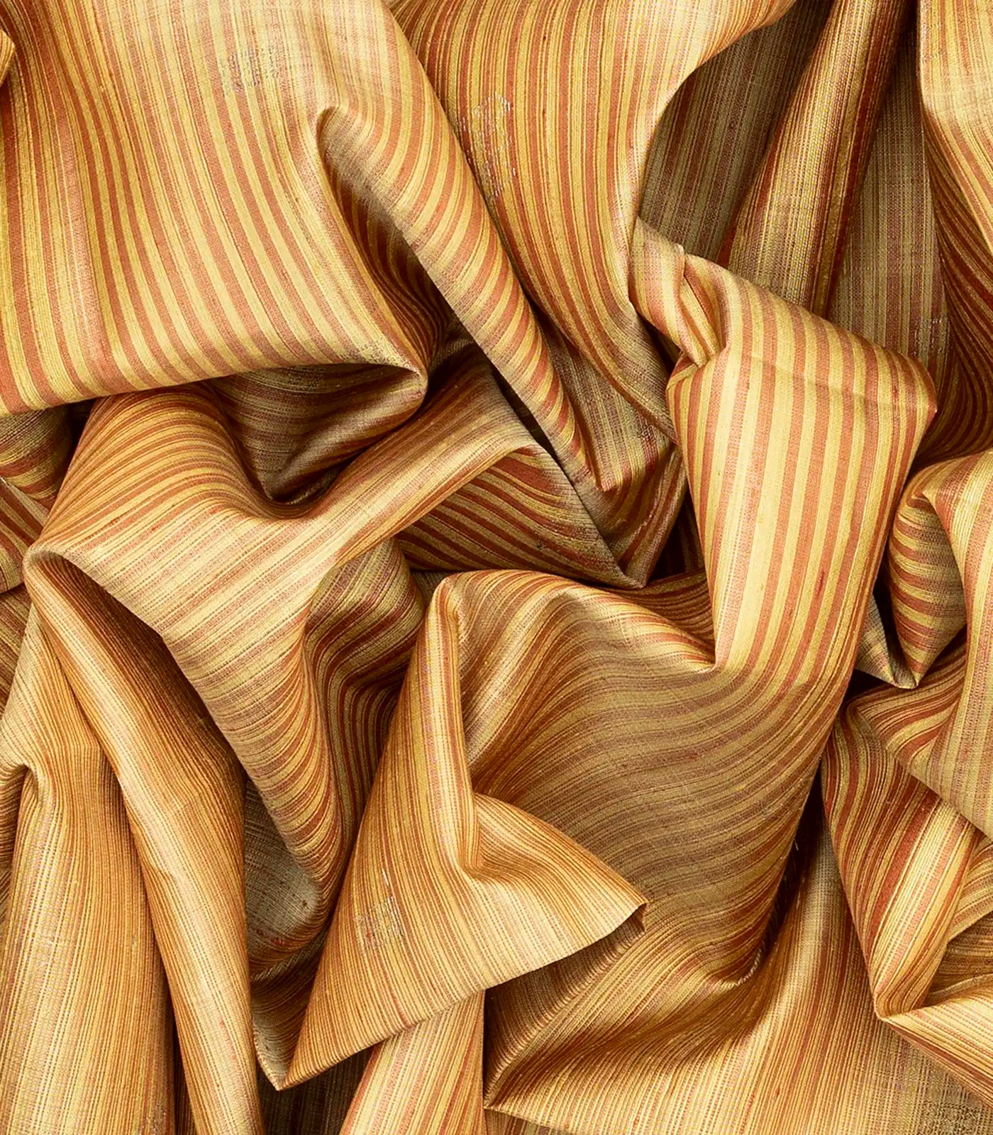 Sandal Handloom Soft Silk Saree With Stripes-Sandal