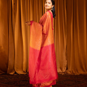 Oil Mustard Handloom Soft Silk Saree With Bird Motifs-OIL MUSTARD