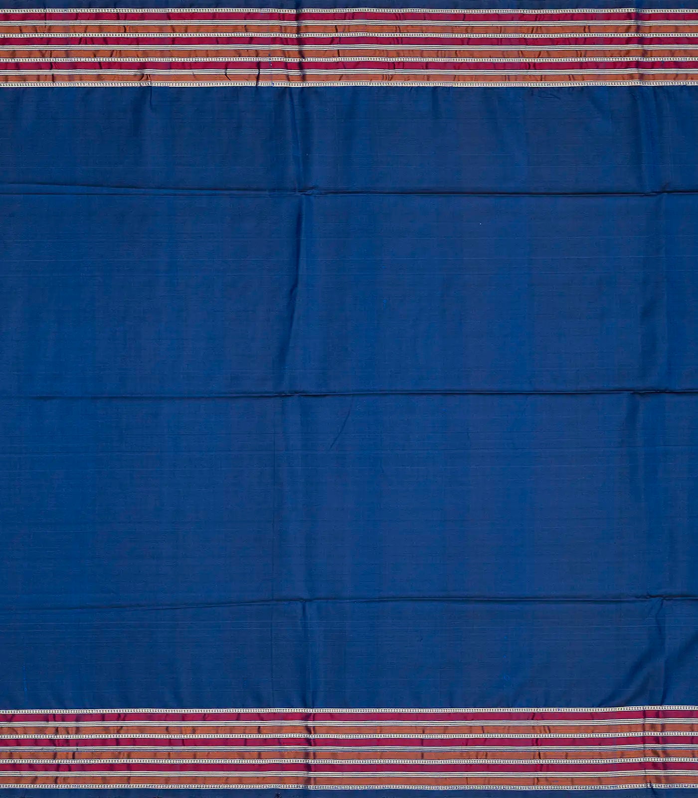 Blue Handloom Soft Silk Saree With Square Buttas -Blue