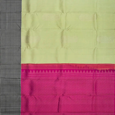 Shadow Green Handloom Soft Silk Saree With Buttas-Shadow Green