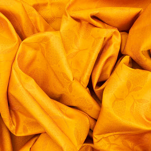 Yellow Handloom Soft Silk Saree With Floral Motifs-Yellow
