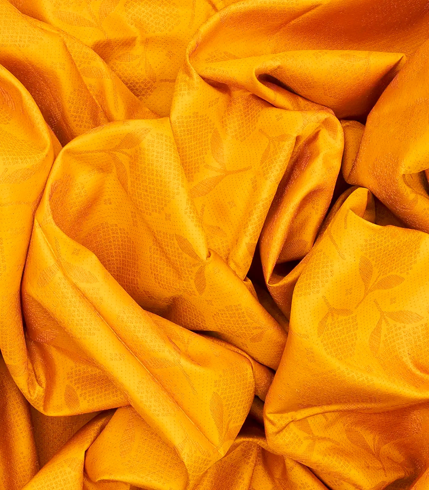 Yellow Handloom Soft Silk Saree With Floral Motifs-Yellow