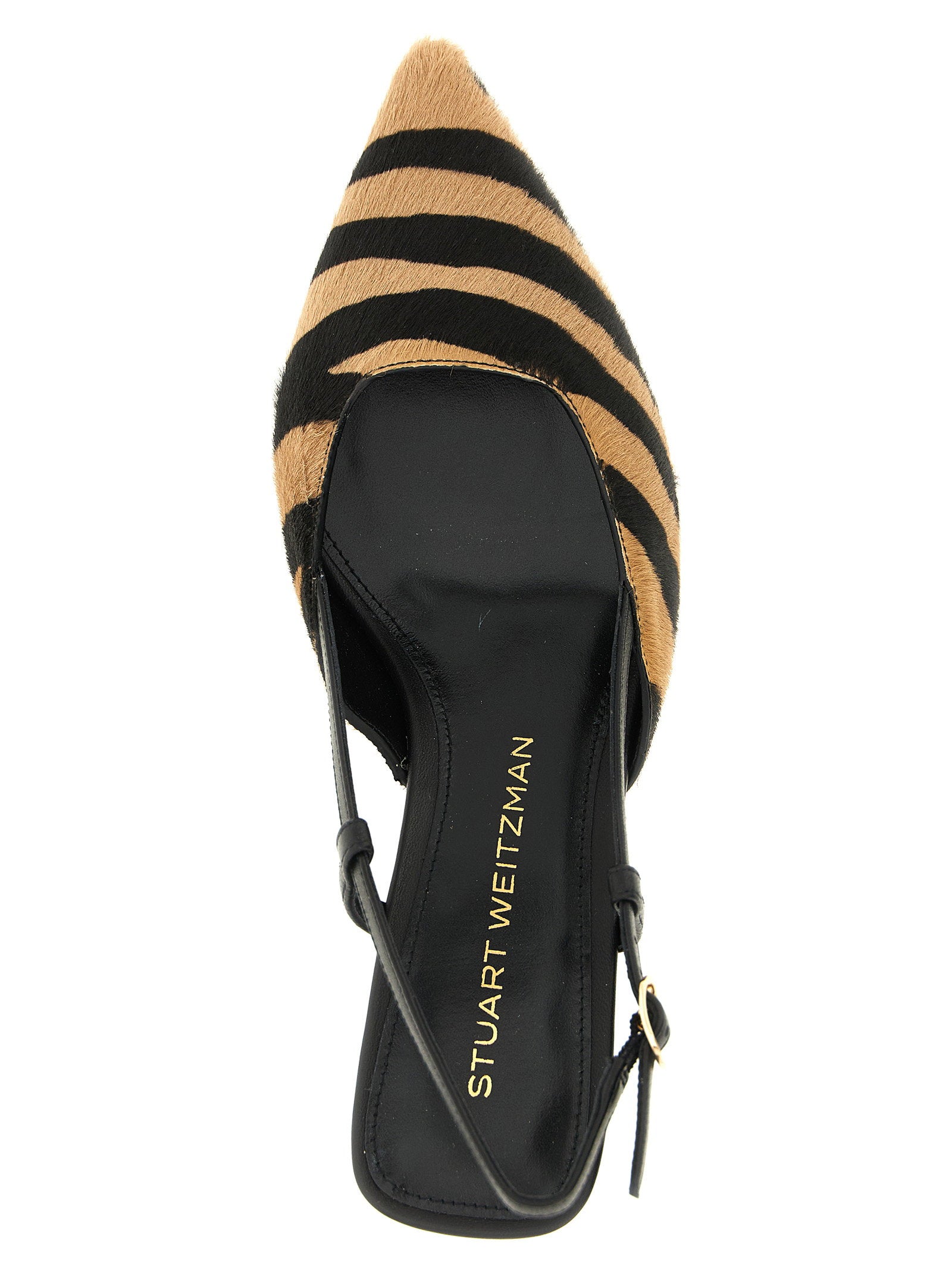 Stuart Weitzman Vinnie Pony Hair Slingbacks