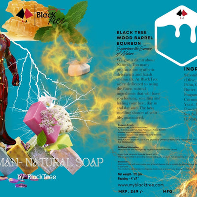 IRON MAN NATURAL WOOD BARREL BOURBON SOAP
