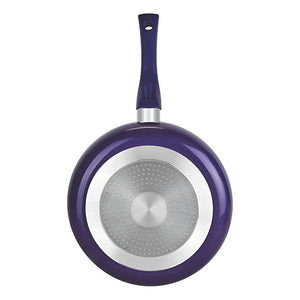 Softel Designer Non-Stick FryPan With Steel Lid | Gas & Induction Compatible | Purple