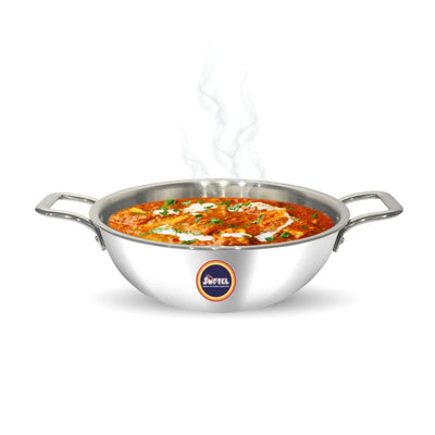Softel Tri-Ply Cookware Combo with Removable Handle (Tasla + Fry Pan + Kadhai + Sauce Pan + Removable Handle) | Gas & Induction Compatible | Set of 5 Pcs