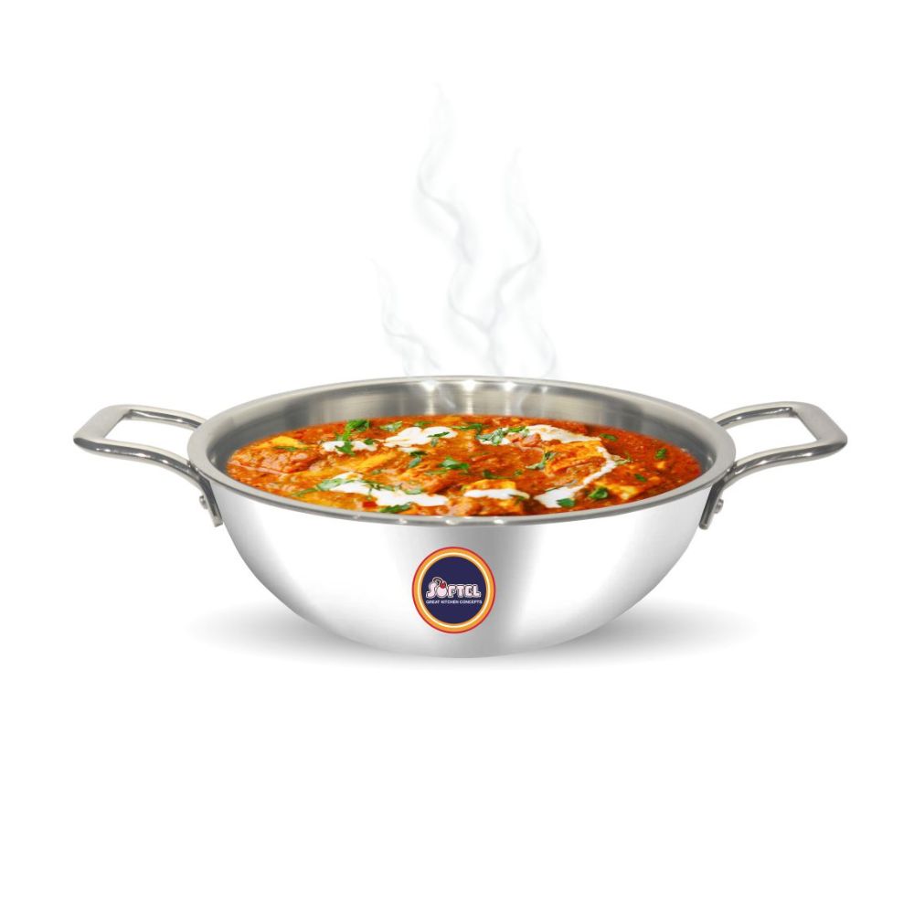 Softel Tri-Ply Cookware Combo with Removable Handle (Tasla + Fry Pan + Kadhai + Sauce Pan + Removable Handle) | Gas & Induction Compatible | Set of 5 Pcs