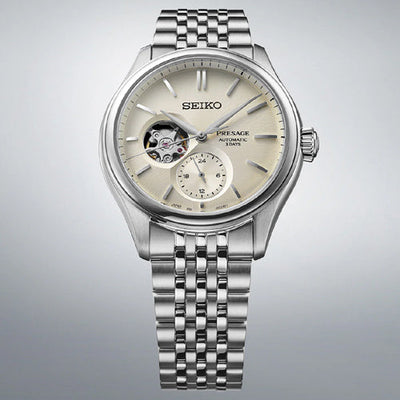 Seiko Presage Classic Series Shiro-iro Open heart Warm White Dial Men 40.2mm SPB469J1