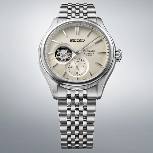 Seiko Presage Classic Series Shiro-iro Open heart Warm White Dial Men 40.2mm SPB469J1