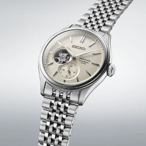 Seiko Presage Classic Series Shiro-iro Open heart Warm White Dial Men 40.2mm SPB469J1