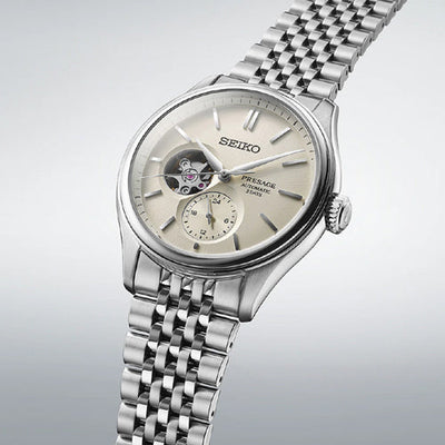 Seiko Presage Classic Series Shiro-iro Open heart Warm White Dial Men 40.2mm SPB469J1