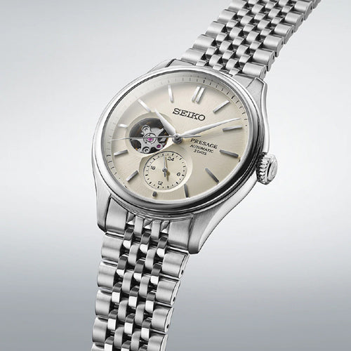 Seiko Presage Classic Series Shiro-iro Open heart Warm White Dial Men 40.2mm SPB469J1