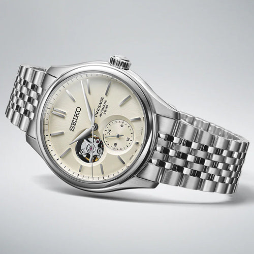 Seiko Presage Classic Series Shiro-iro Open heart Warm White Dial Men 40.2mm SPB469J1