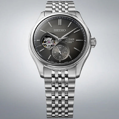 Seiko Presage Classic Series Sumi-iro Open heart Black Dial Men 40.2mm SPB471J1
