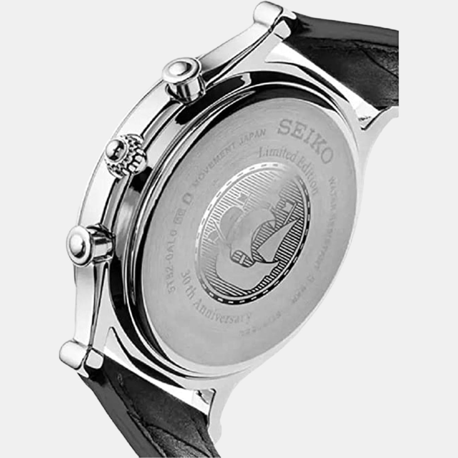 Dress Men Quartz White Dial Chronograph Leather Watch SPL055P1