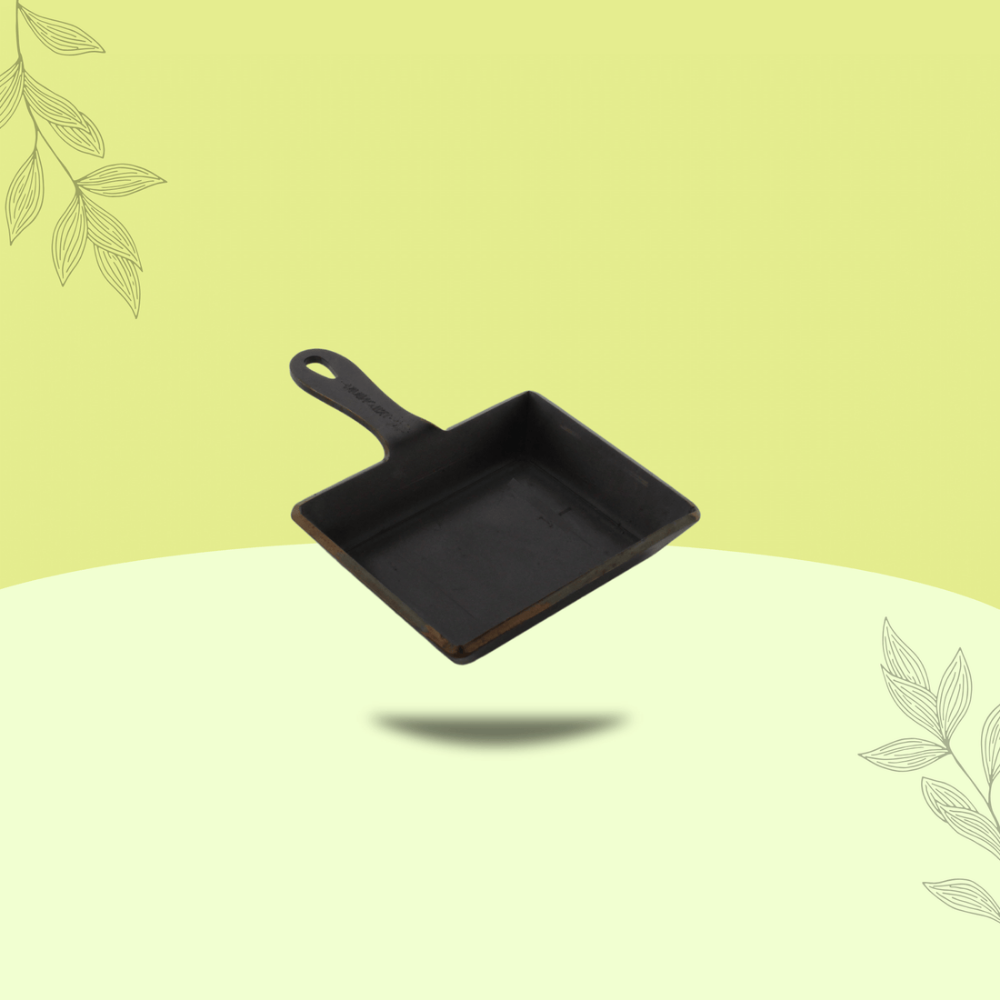 Trilonium Triple Seasoned Iron Mini Sizzling Brownie Pan | Gas & Induction Compatible | Black