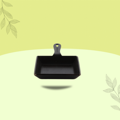 Trilonium Triple Seasoned Iron Mini Sizzling Brownie Pan | Gas & Induction Compatible | Black