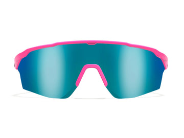 Gloss Fluora Pink Frame - Teal Mirror Lens