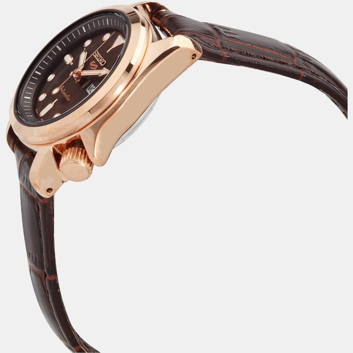 5 Sports Women Automatic Brown Dial Analog Leather Watch SRE006K1