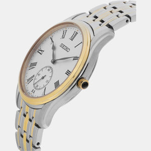 Dress Men Quartz White Dial Analog Stainless Steel Watch SRK048P1