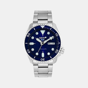 5 Sports Men Automatic Blue Dial Analog Stainless Steel Watch SRPD51K1