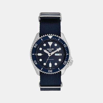 5 Sports Men Automatic Blue Dial Analog Nylon Watch SRPD51K2