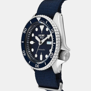 5 Sports Men Automatic Blue Dial Analog Nylon Watch SRPD51K2