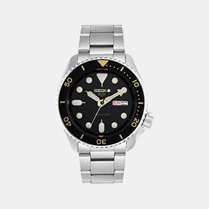 5 Sports Men Automatic Black Dial Analog Stainless Steel Watch SRPD57K1