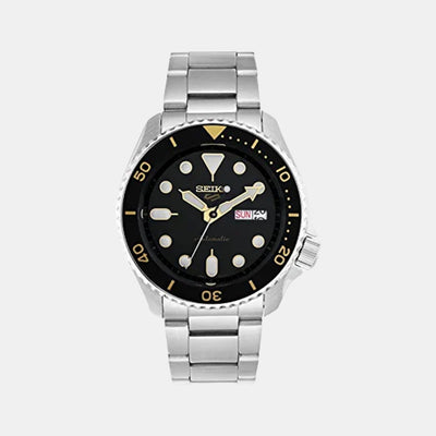 5 Sports Men Automatic Black Dial Analog Stainless Steel Watch SRPD57K1
