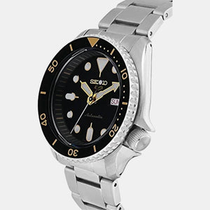 5 Sports Men Automatic Black Dial Analog Stainless Steel Watch SRPD57K1
