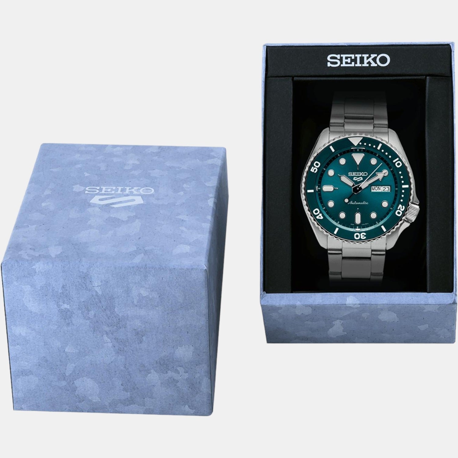 5 Sports Men Automatic Green Dial Analog Stainless Steel Watch SRPD61K1