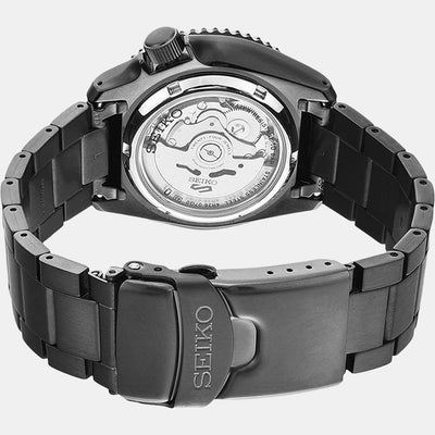 5 Sports Men Automatic Black Dial Analog Stainless Steel Watch SRPD65K1
