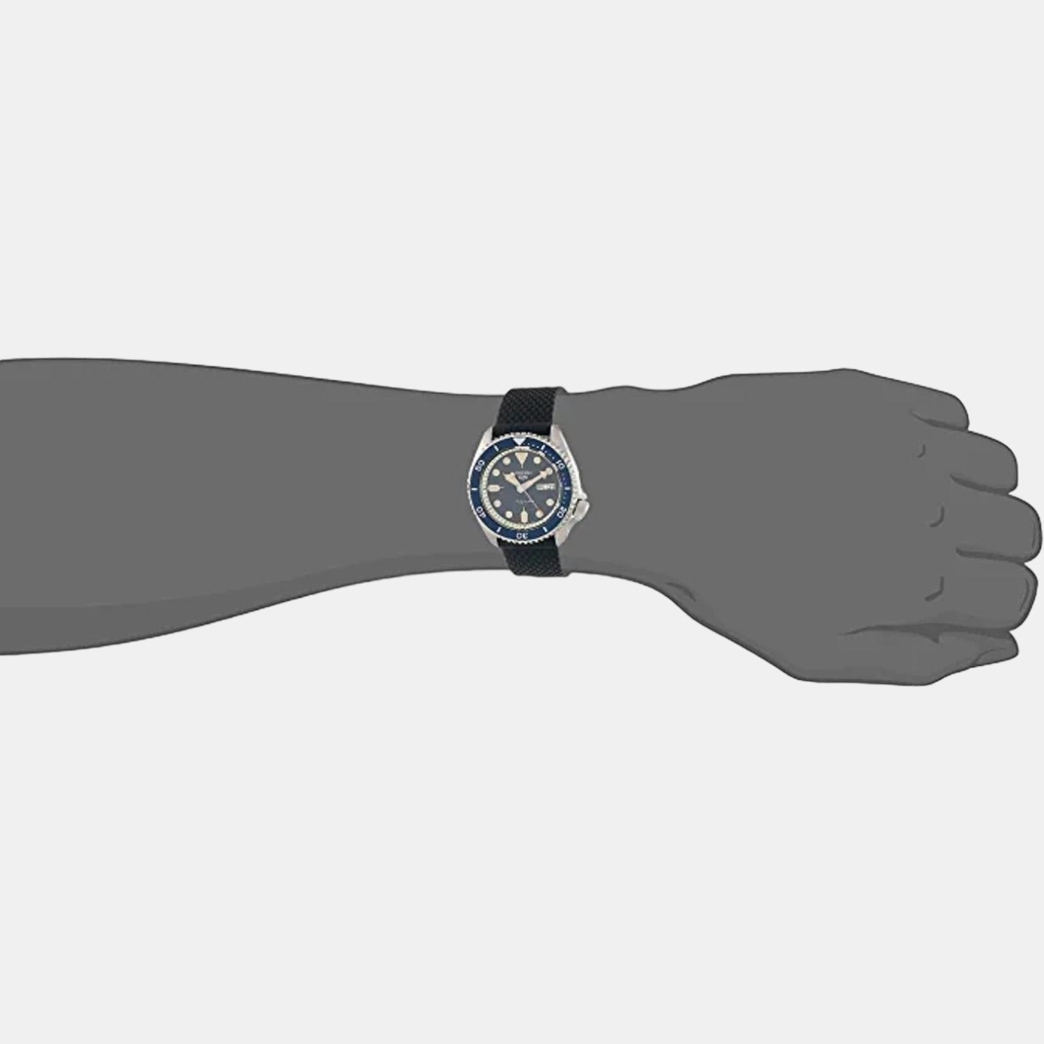 5 Sports Men Automatic Blue Dial Analog Silicone Watch SRPD71K2