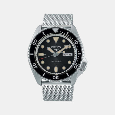 5 Sports Men Automatic Green Dial Analog Stainless Steel Watch SRPD73K1