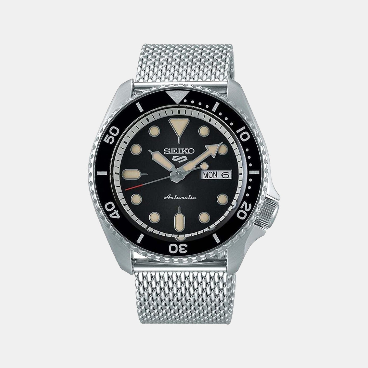 5 Sports Men Automatic Green Dial Analog Stainless Steel Watch SRPD73K1