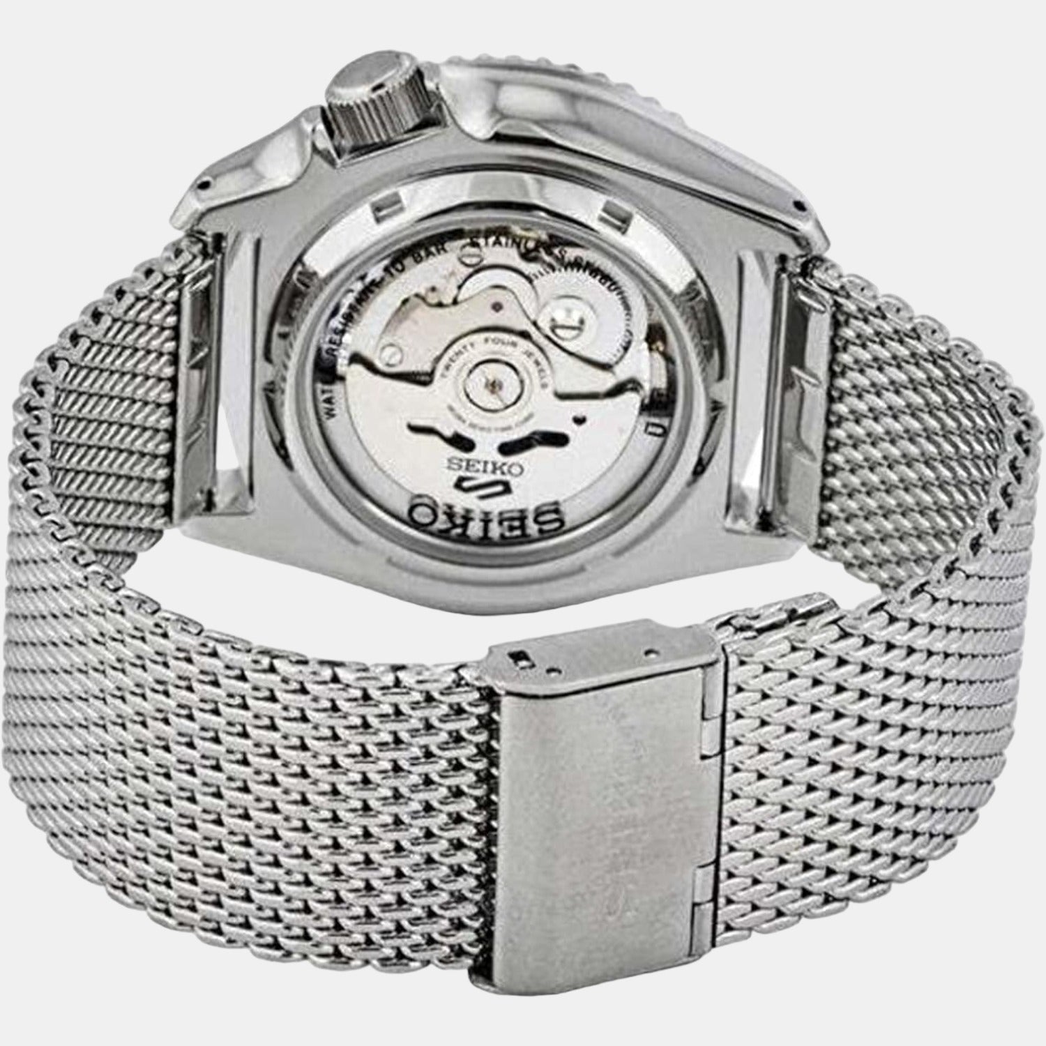 5 Sports Men Automatic Green Dial Analog Stainless Steel Watch SRPD73K1