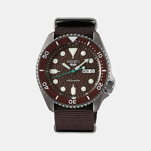 5 Sports Men Automatic Brown Dial Analog Nylon Watch SRPD85K1