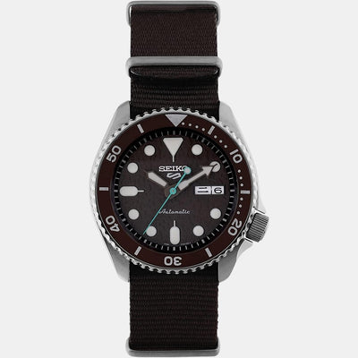 5 Sports Men Automatic Brown Dial Analog Nylon Watch SRPD85K1