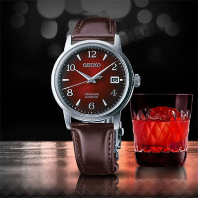 Seiko Presage Red Dial Men 38.5mm