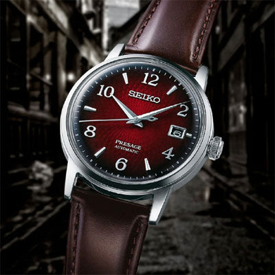 Seiko Presage Red Dial Men 38.5mm