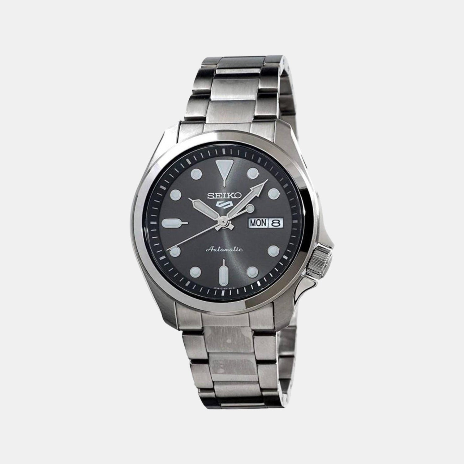 5 Sports Men Automatic Black Dial Analog Stainless Steel Watch SRPE51K1
