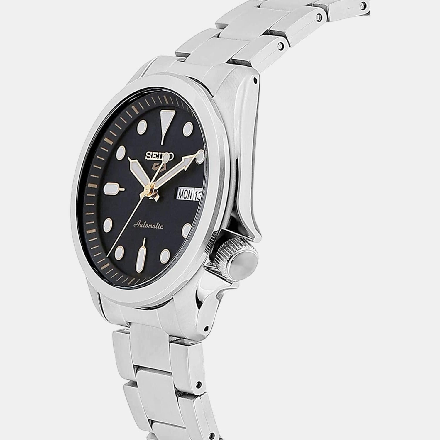 5 Sports Men Automatic Black Dial Analog Stainless Steel Watch SRPE57K1