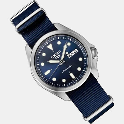 5 Sports Men Automatic Blue Dial Analog Nylon Watch SRPE63K1