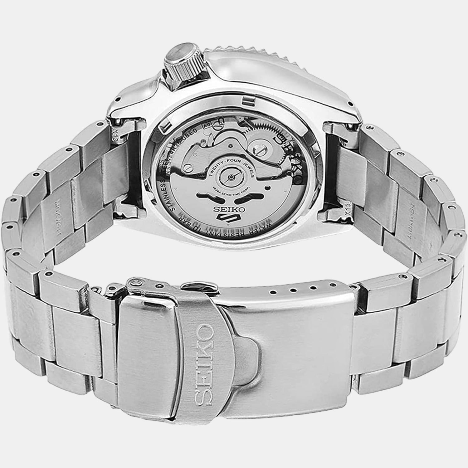5 Sports Men Automatic Silver Dial Analog Stainless Steel Watch SRPE71K1