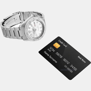 5 Sports Men Automatic Silver Dial Analog Stainless Steel Watch SRPE71K1