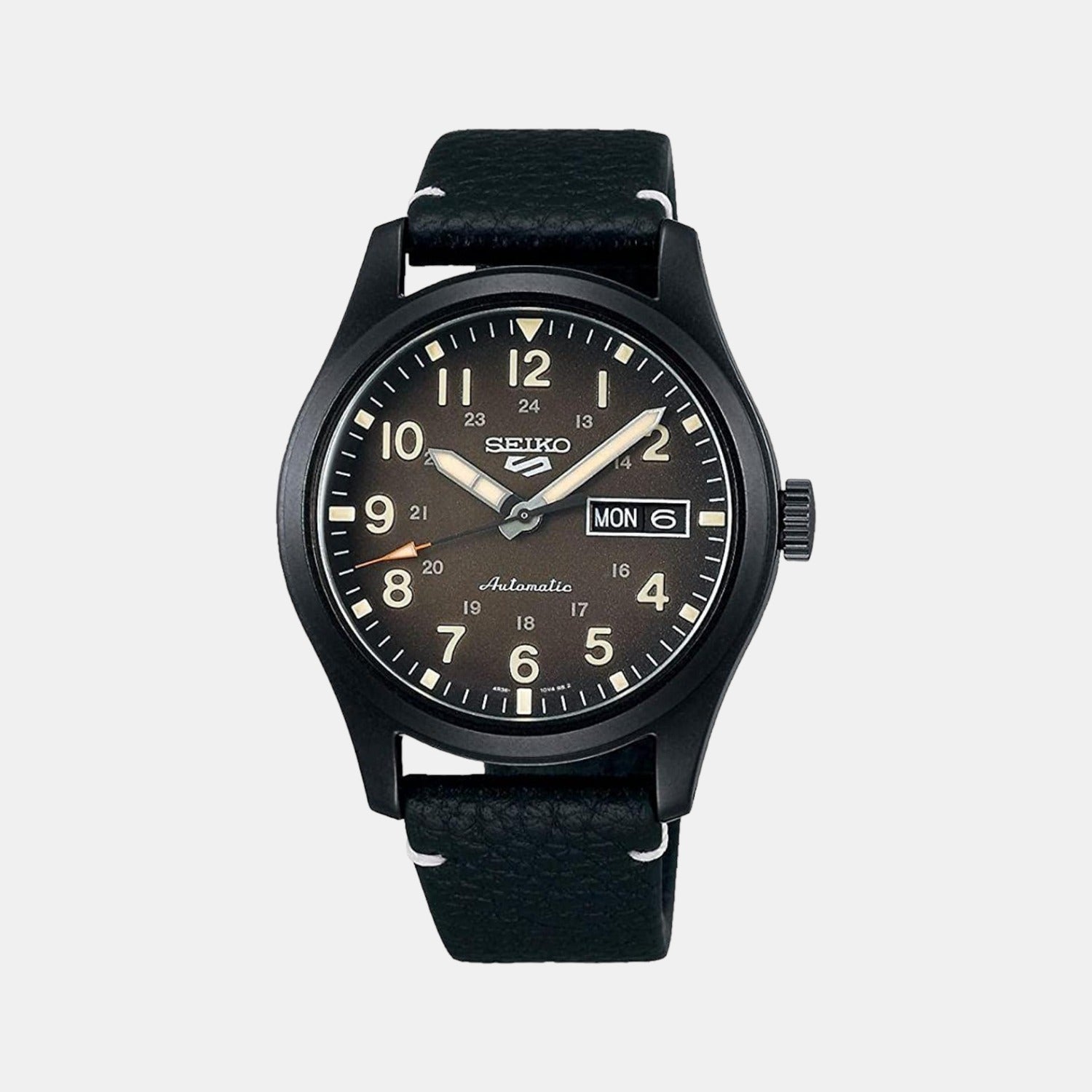 5 Sports Men Automatic Black Dial Analog Leather Watch SRPG41K1