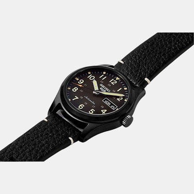 5 Sports Men Automatic Black Dial Analog Leather Watch SRPG41K1