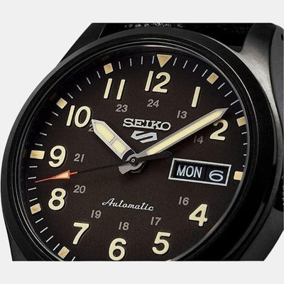 5 Sports Men Automatic Black Dial Analog Leather Watch SRPG41K1