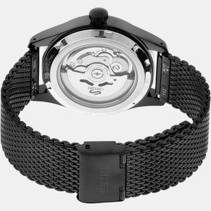 5 Sports Men Automatic Black Dial Analog Stainless Steel Watch SRPH25K1